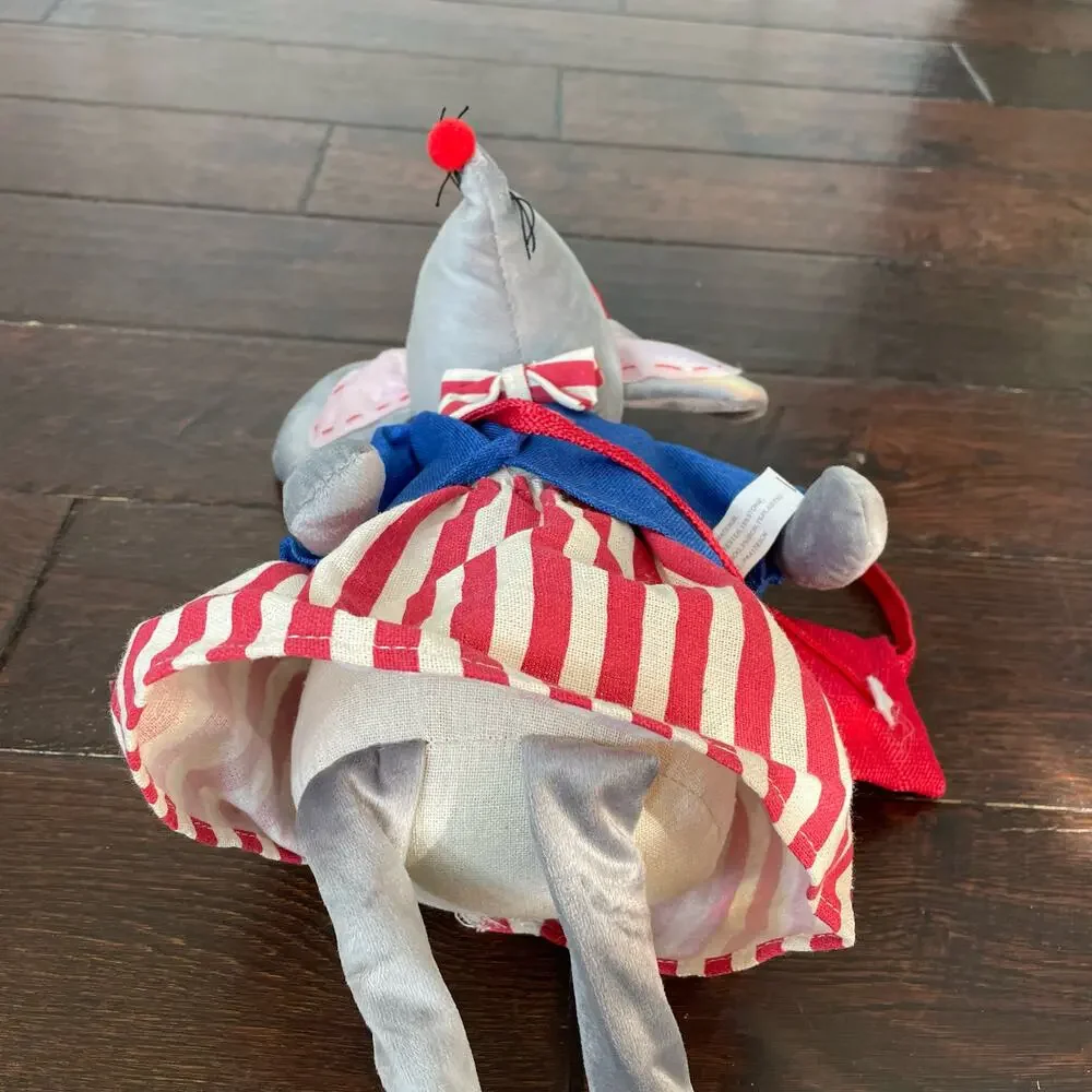 Patriotic Mouse Shelf Sitter Bean Stuffed American Red White Blue Folk Art Party